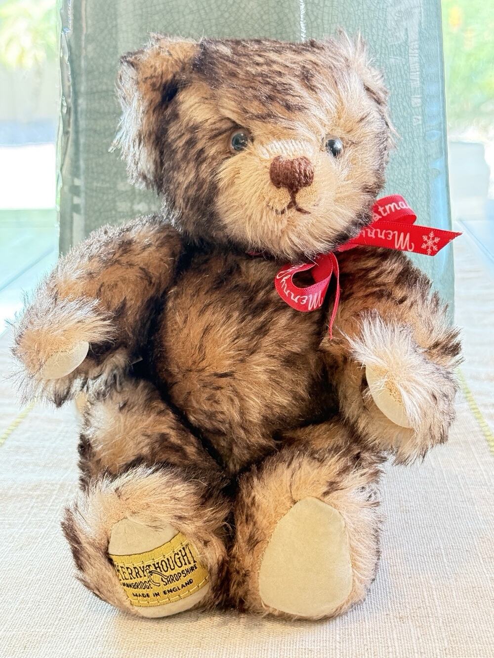 Merrythought Limited Edition Christmas Bear Tipped Mohair Signed Oliver Holmes